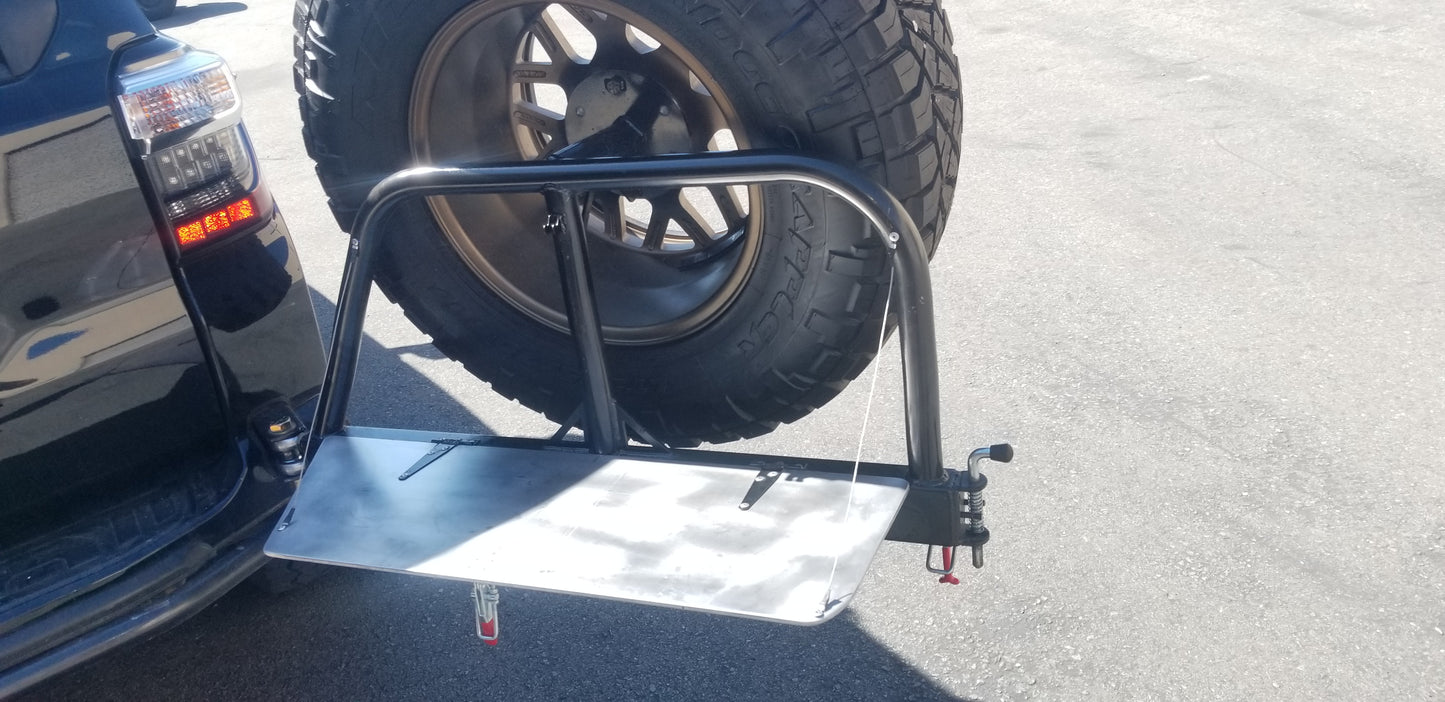 Aluminum Full Length Fold Down Table For Swing Out Tire Carrier